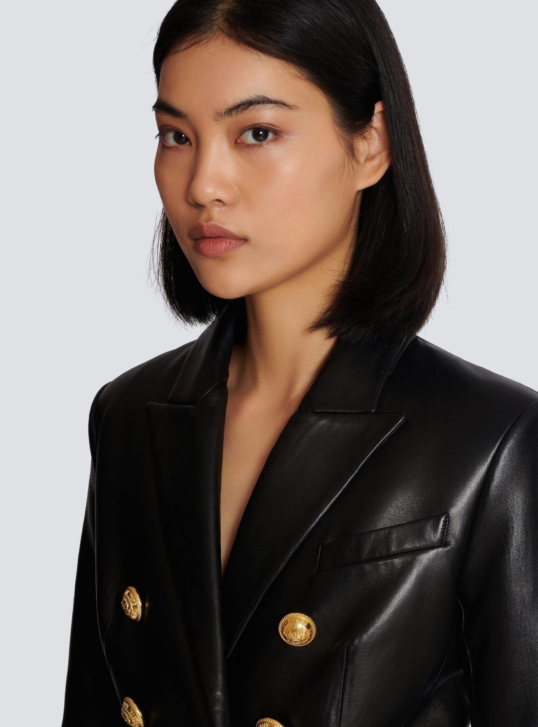 Classic 6-button leather jacket Product Image