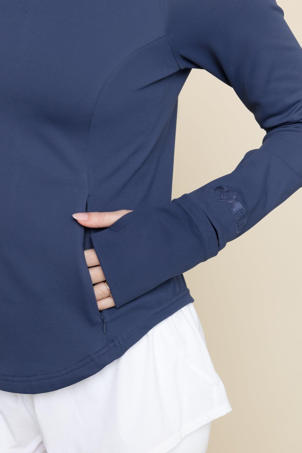 Chasing Pavements Mockneck Pullover - Night Sky Product Image