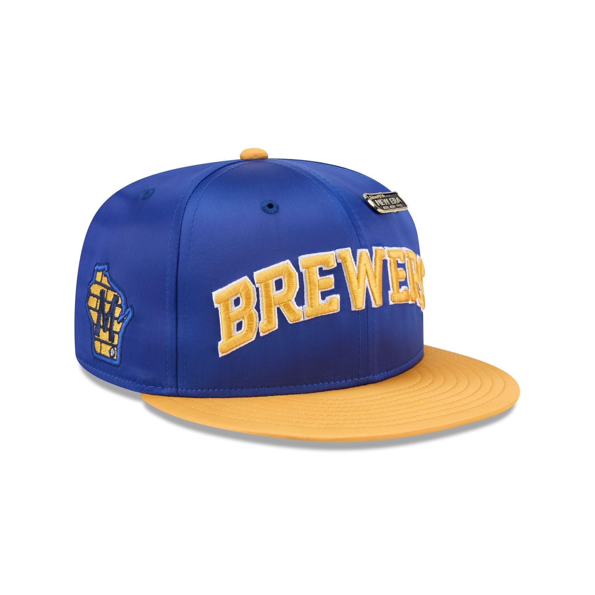 Milwaukee Brewers Spring Satin 59FIFTY Fitted Hat Male Product Image