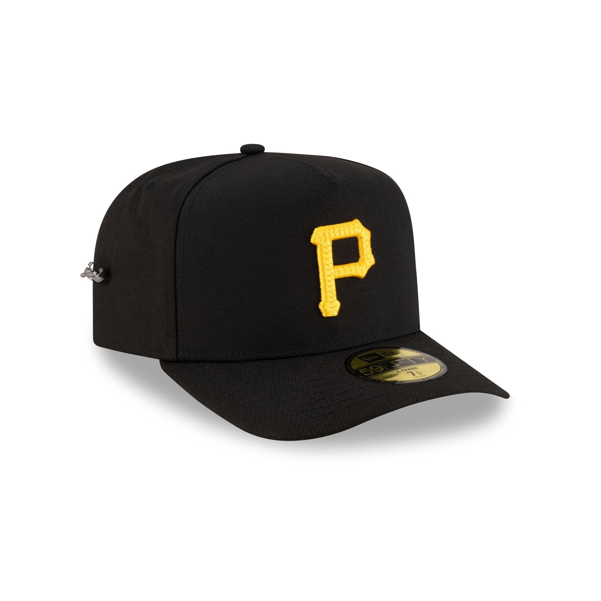 Pittsburgh Pirates Script Safety Pin 59FIFTY A-Frame Fitted Hat Male Product Image