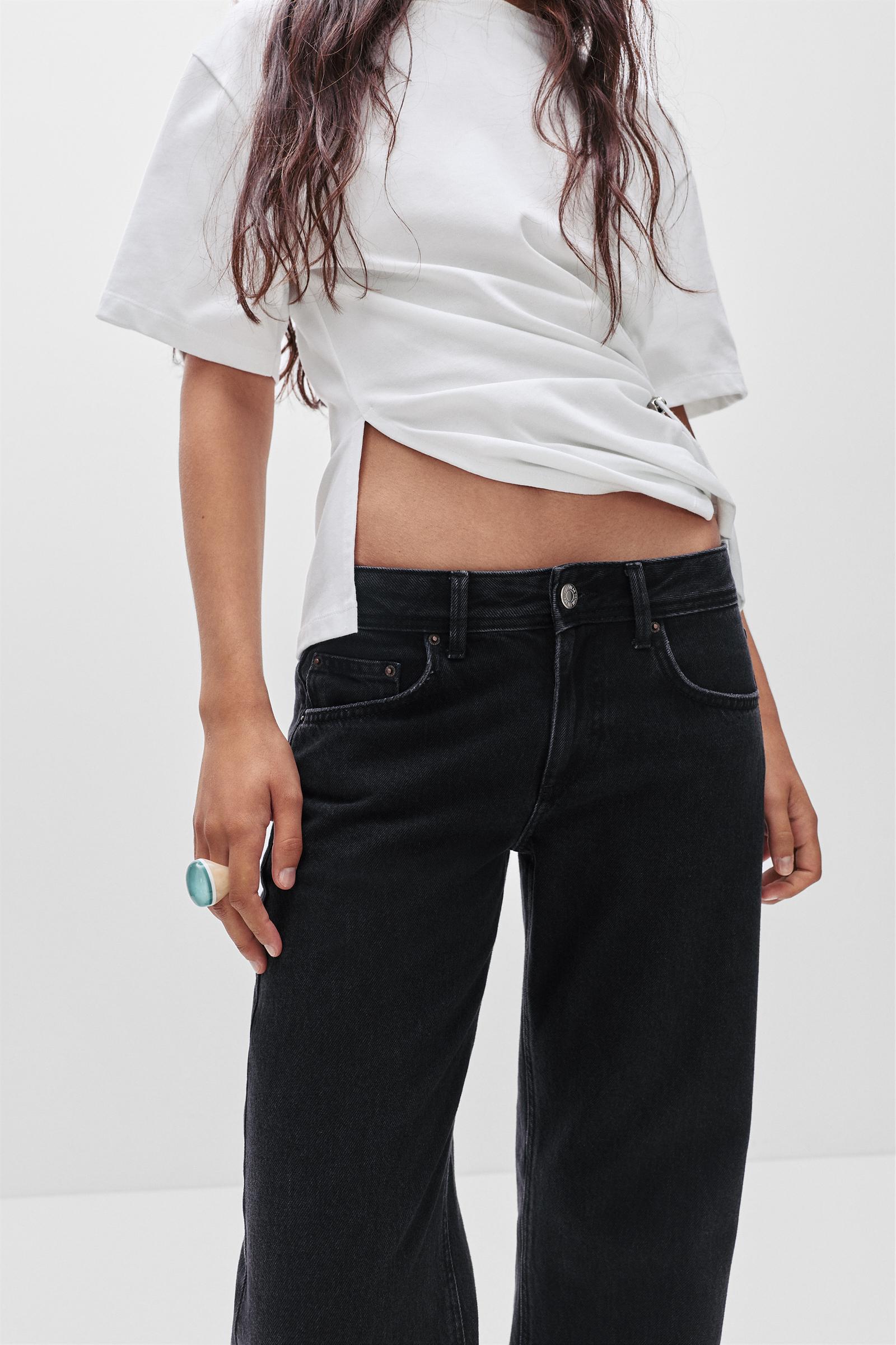 Low-waist straight-leg jeans Product Image