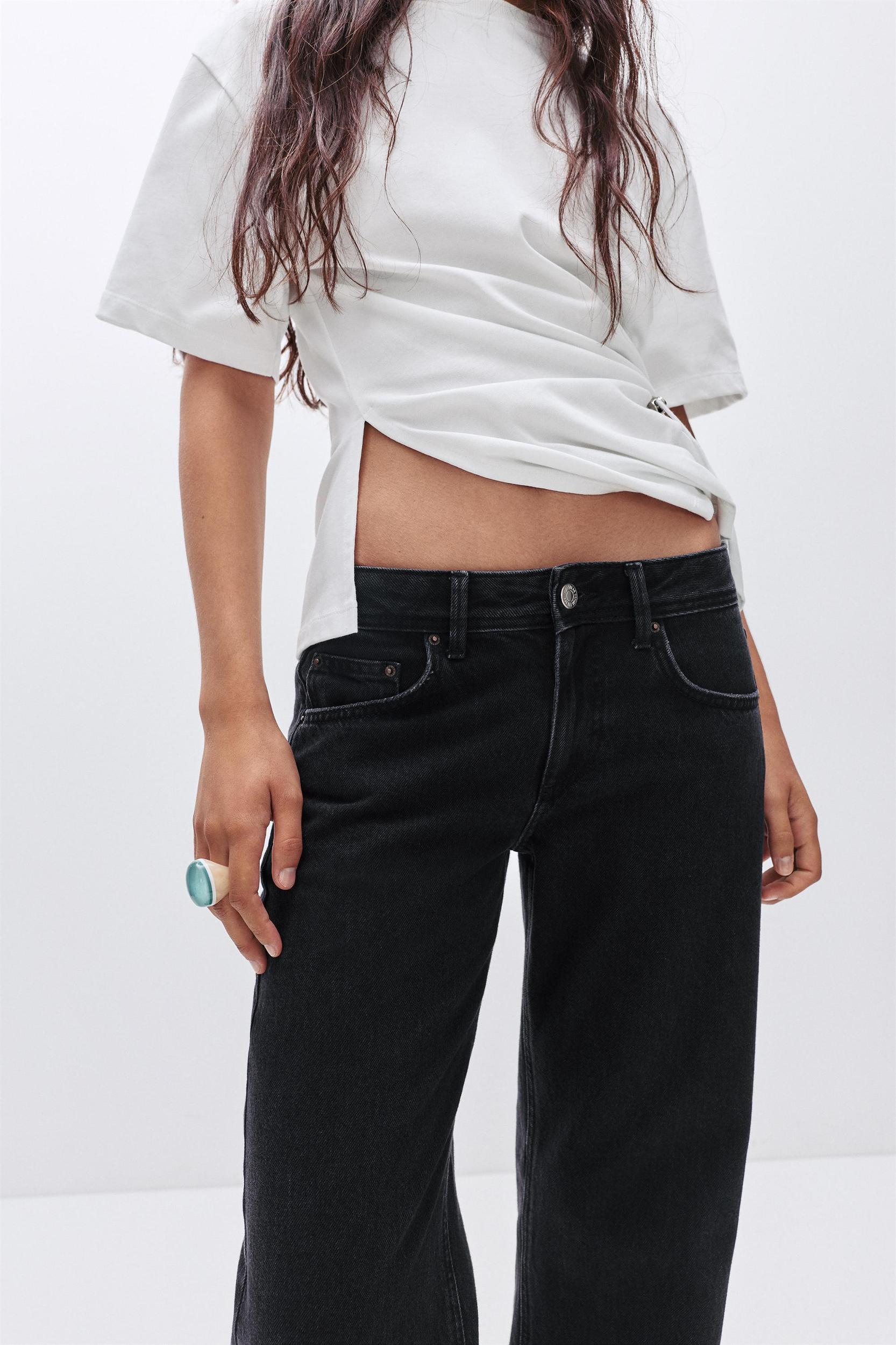 Low-waist straight-leg jeans Product Image