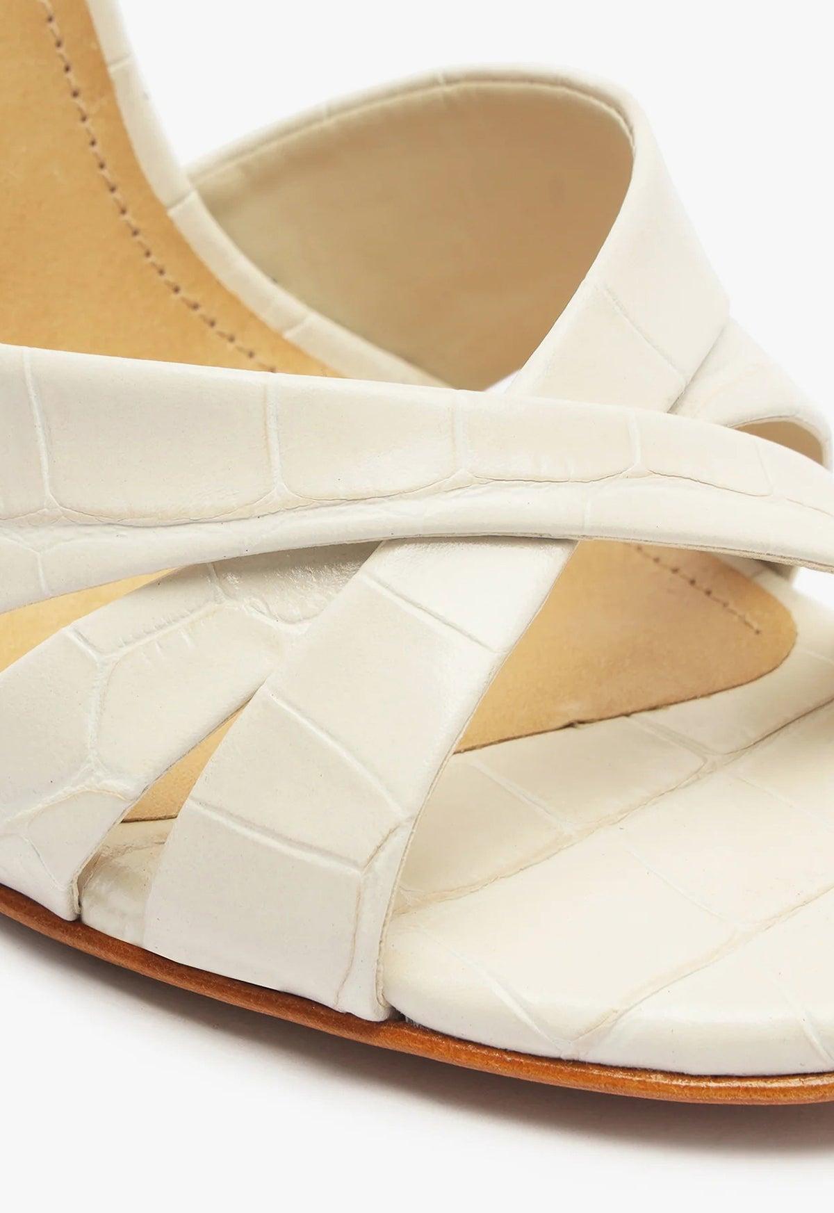 Keefa Crocodile-Embossed Leather Sandal Product Image