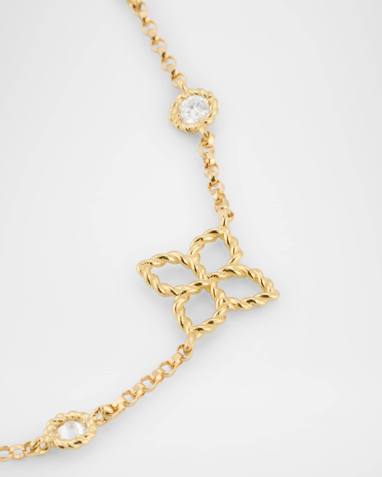 18K Yellow Gold Diamond Principessa Bracelet Product Image