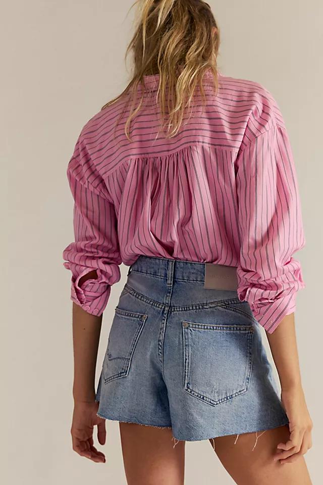 We The Free Angelika Denim Mid-Thigh Shorts Product Image