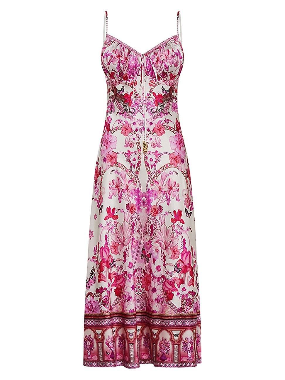 Womens Botanical Silk Bias-Cut Slipdress Product Image