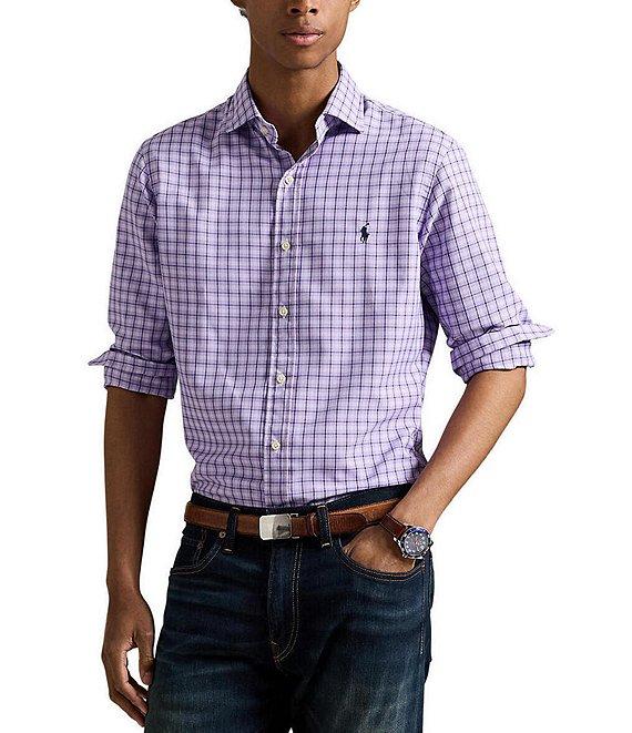 Polo Ralph Lauren Checked Classic Fit Performance Stretch Oxford Long Sleeve Woven Shirt Product Image