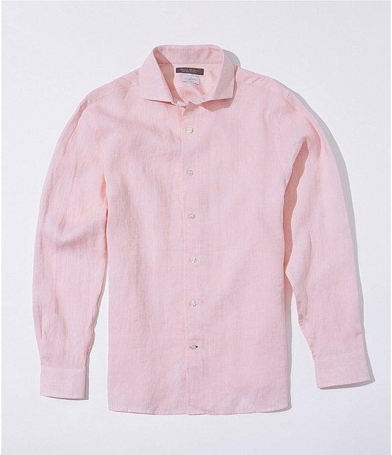 Daniel Cremieux Signature Label Albini Solid Linen Long Sleeve Woven Shirt Product Image