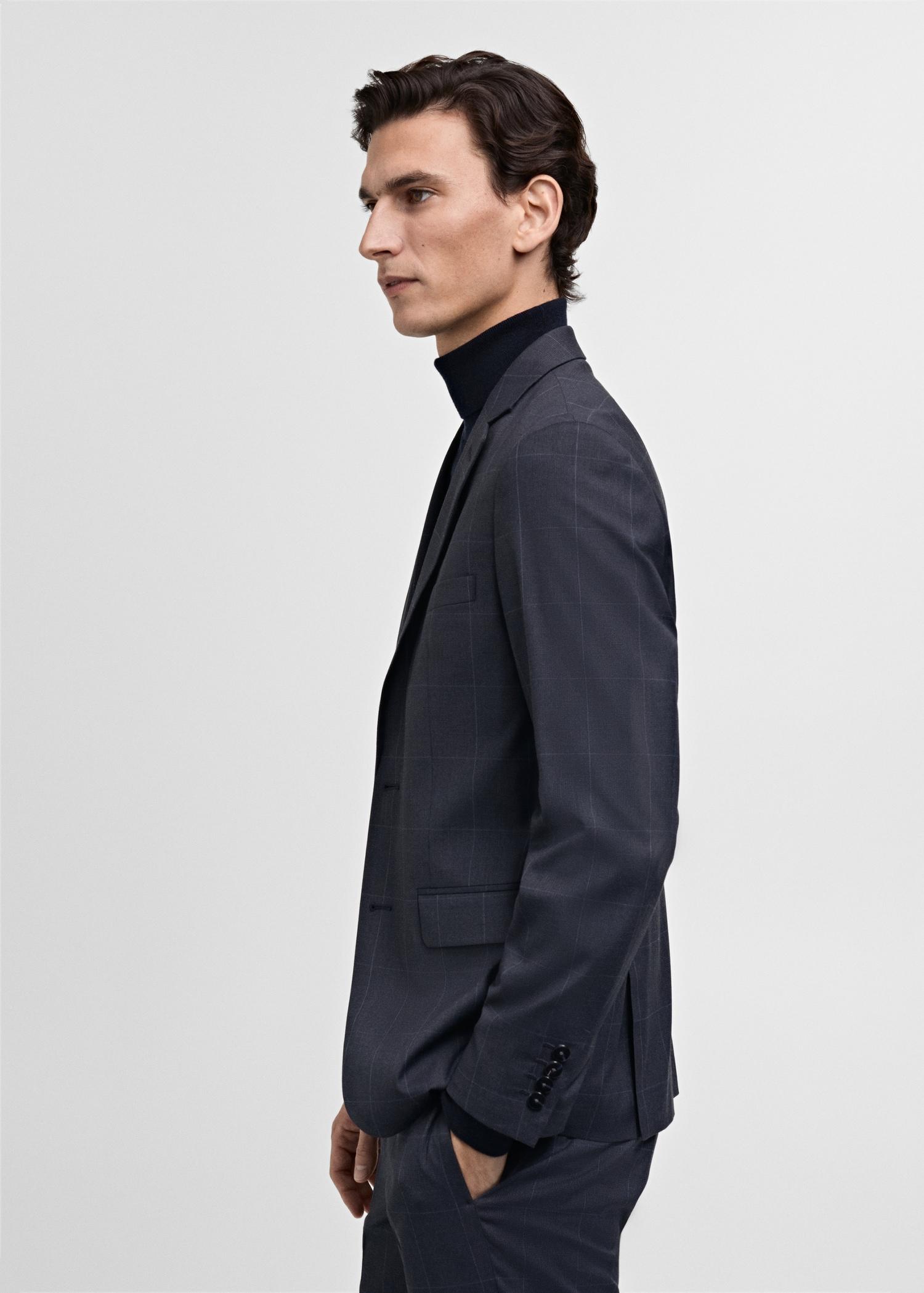 Super slim-fit suit jacket in stretch fabric - Men | MANGO USA Product Image