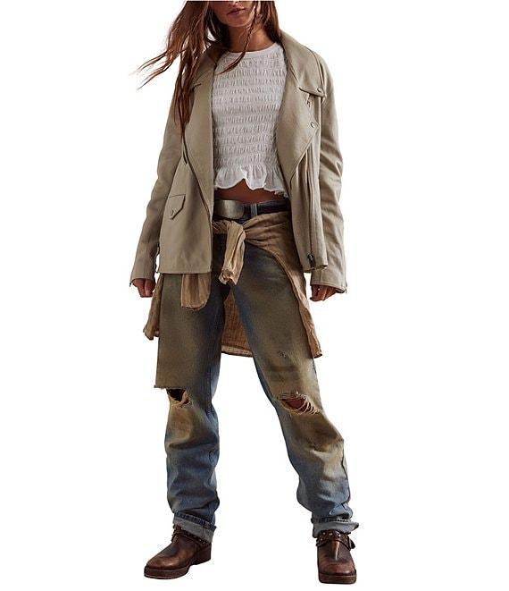 Free People We The Free Sylvie Scoop Neck Cap Sleeve Ruffle Hem Tee Product Image