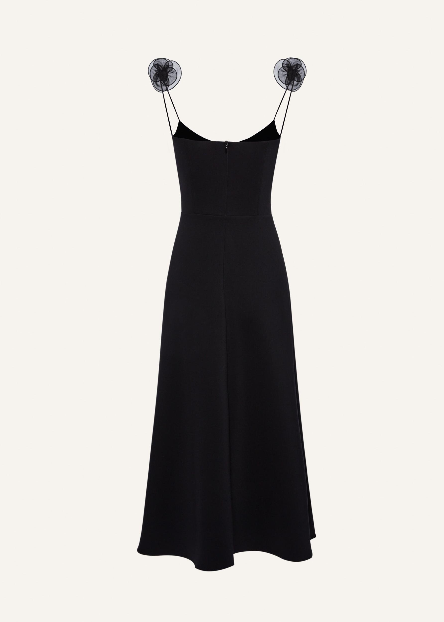 Bustier midi dress in black Product Image