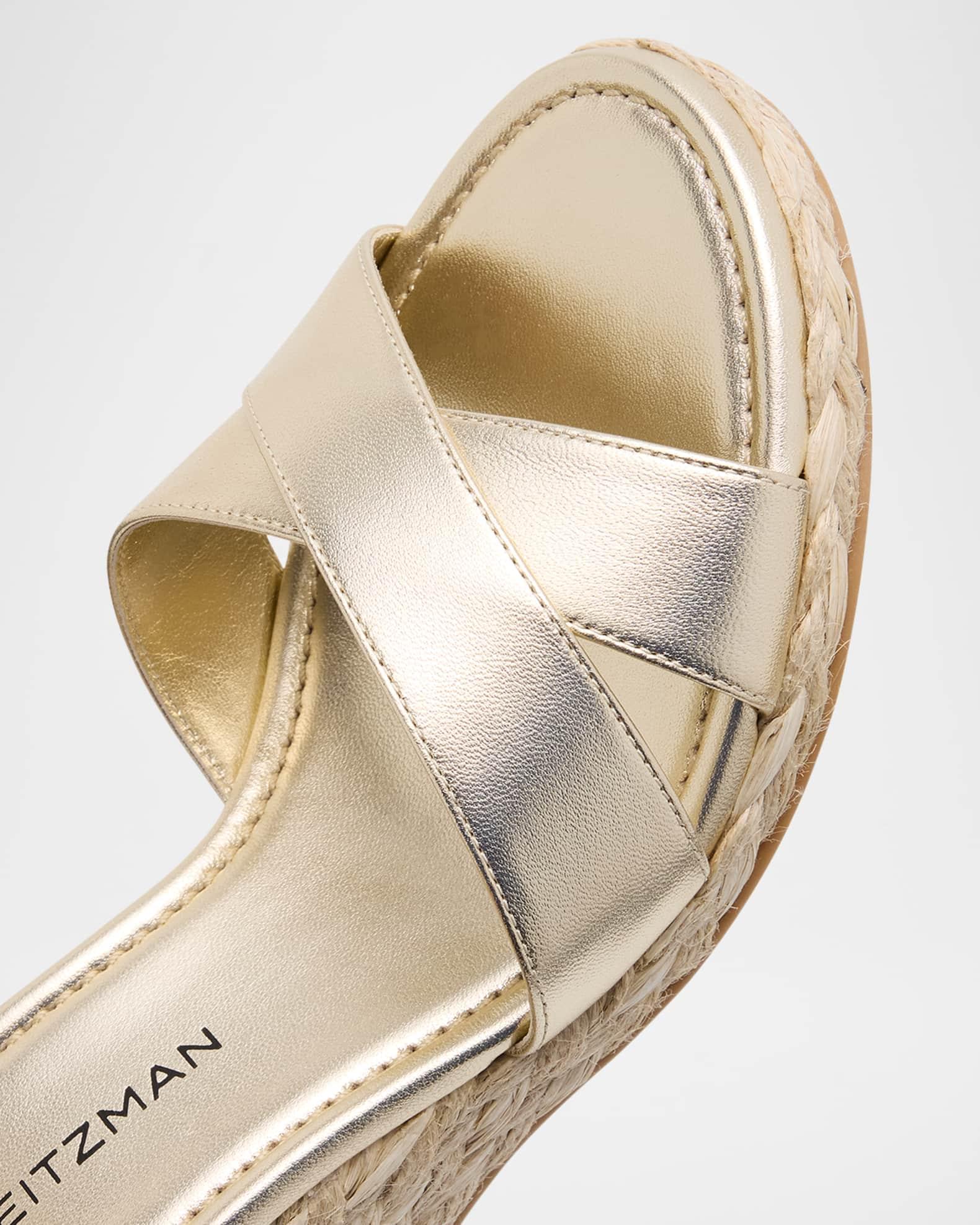 Dayna Metallic Crisscross Espadrille Sandals Product Image