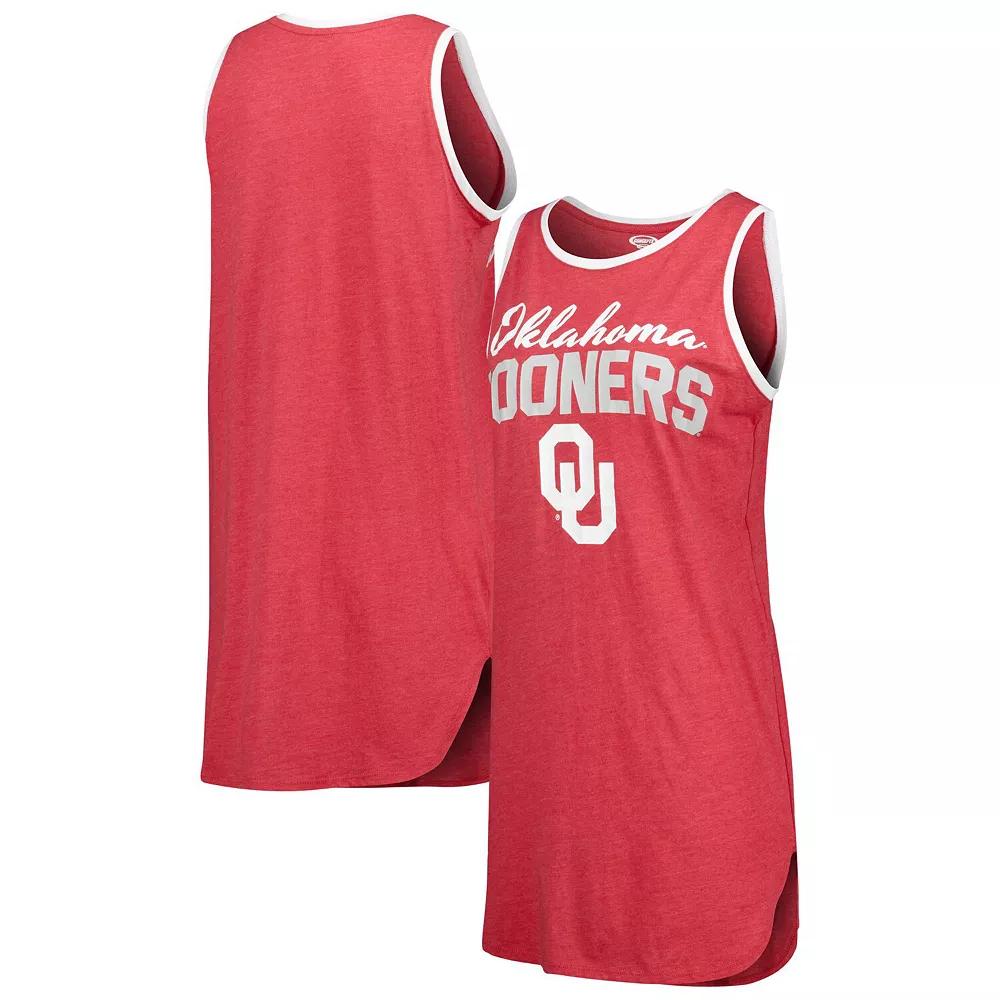 Women's Concepts Sport Crimson Oklahoma Sooners Tank Top Nightshirt,  Product Image