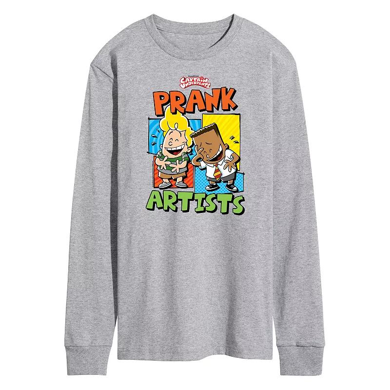 Men's Captain Underpants Prank Artists Long Sleeve Graphic Tee,  Product Image