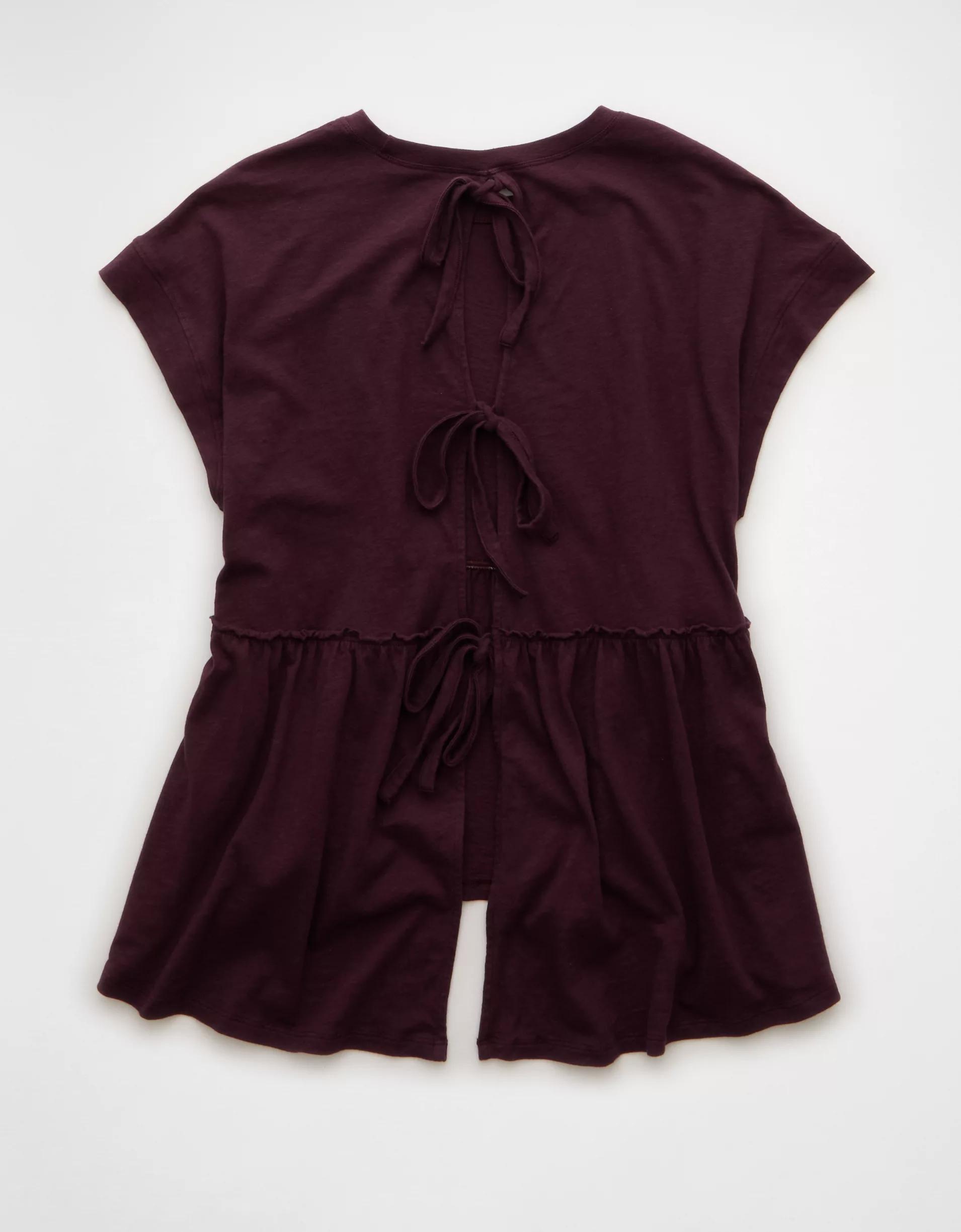 AE Sunchaser Knit Tie Back Babydoll T-Shirt Product Image