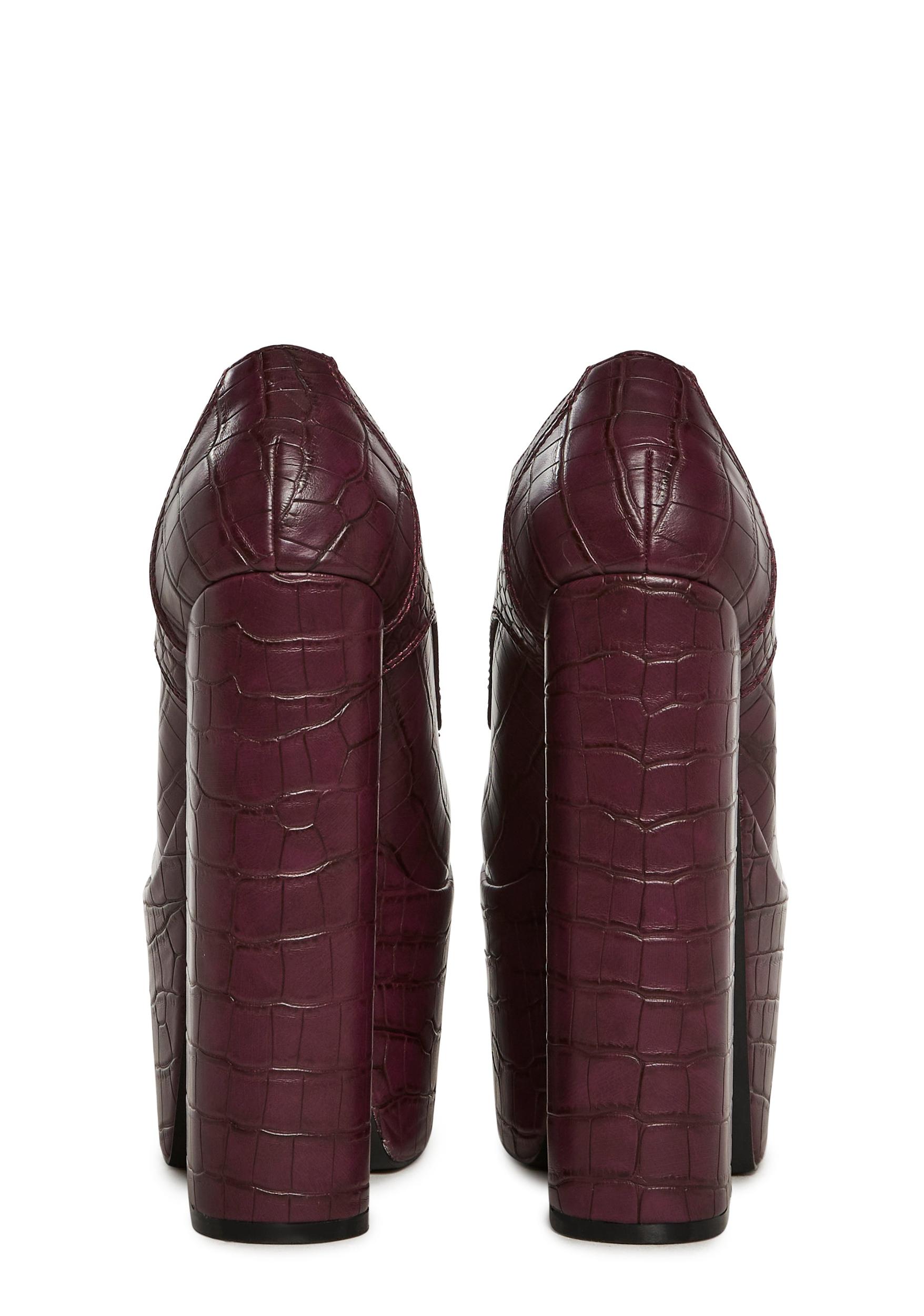 Womens Animal Print Platform Oxford Shoes - Red Product Image