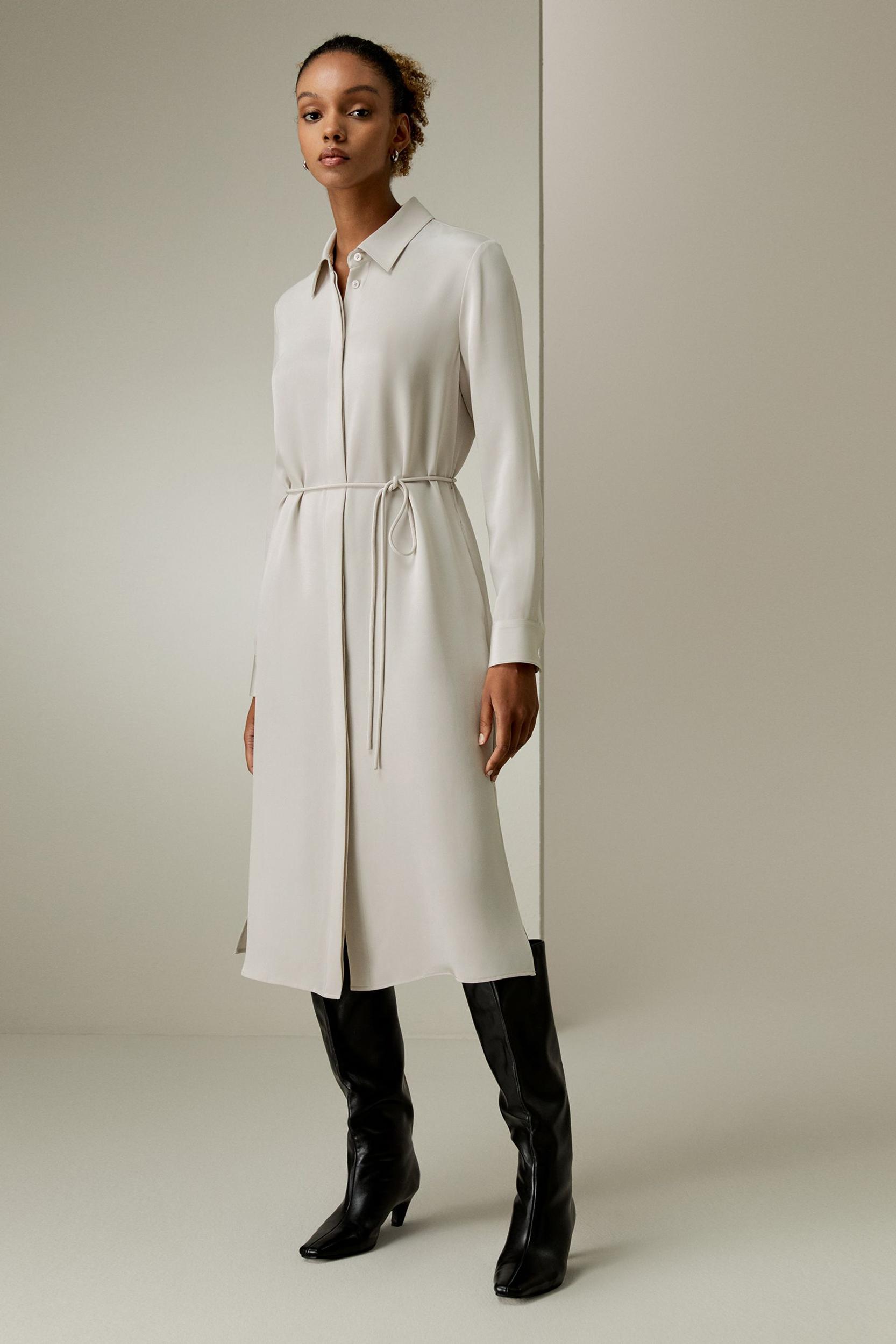 Rope Tie Plain Drape Dress Product Image