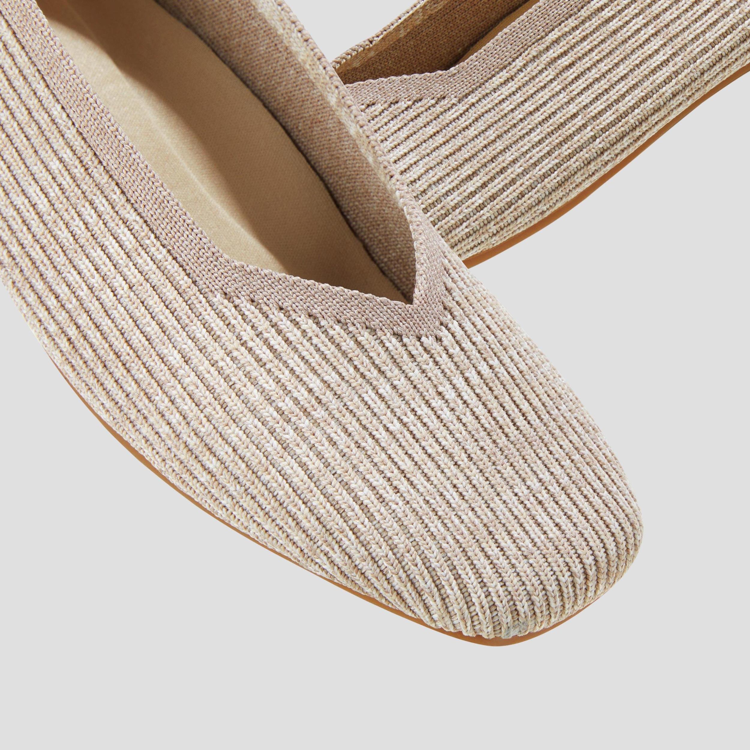 Square-Toe V-Cut Flats (Margot 2.0) Product Image