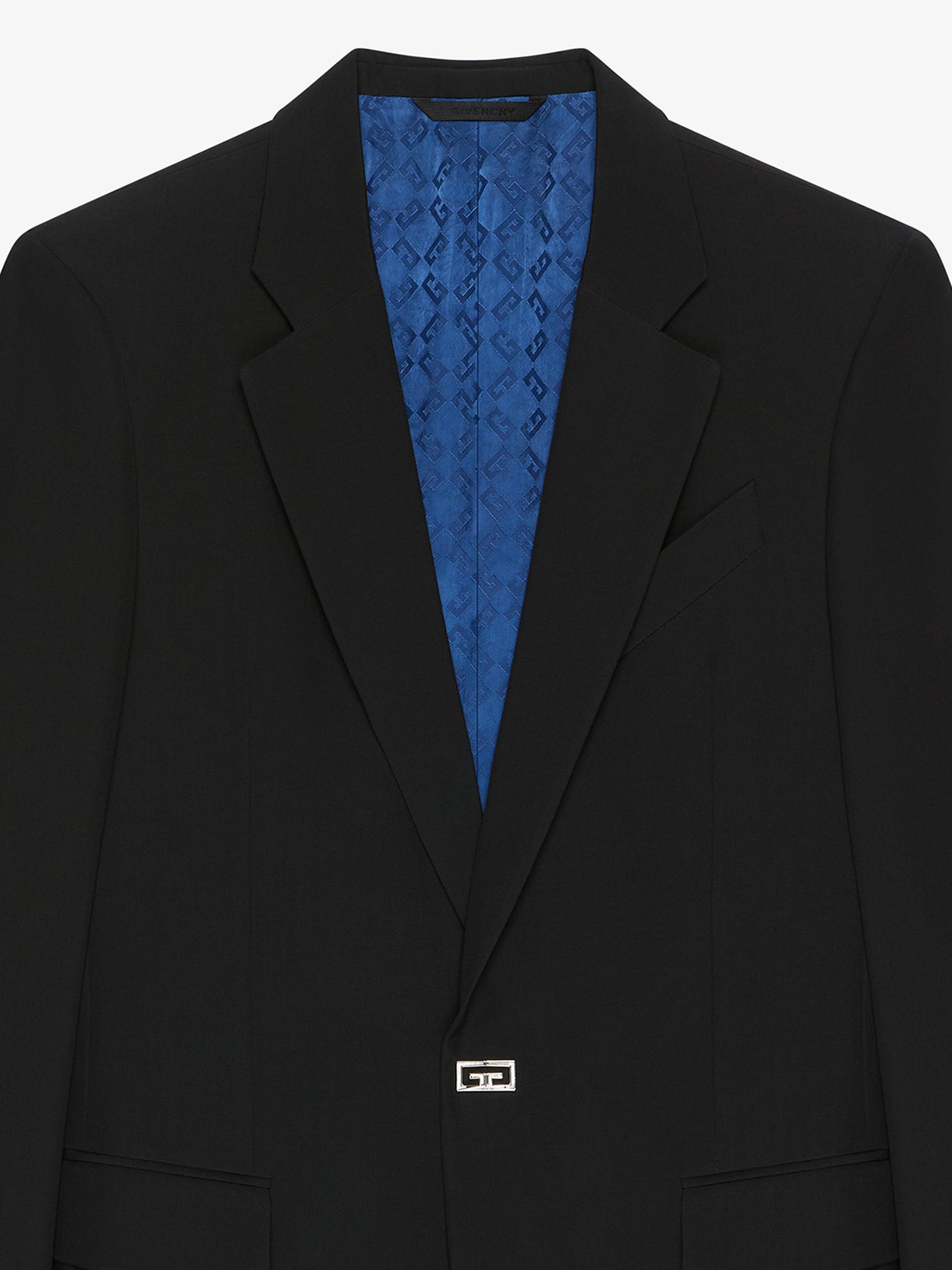 Slim fit jacket in wool with 2G clip Product Image