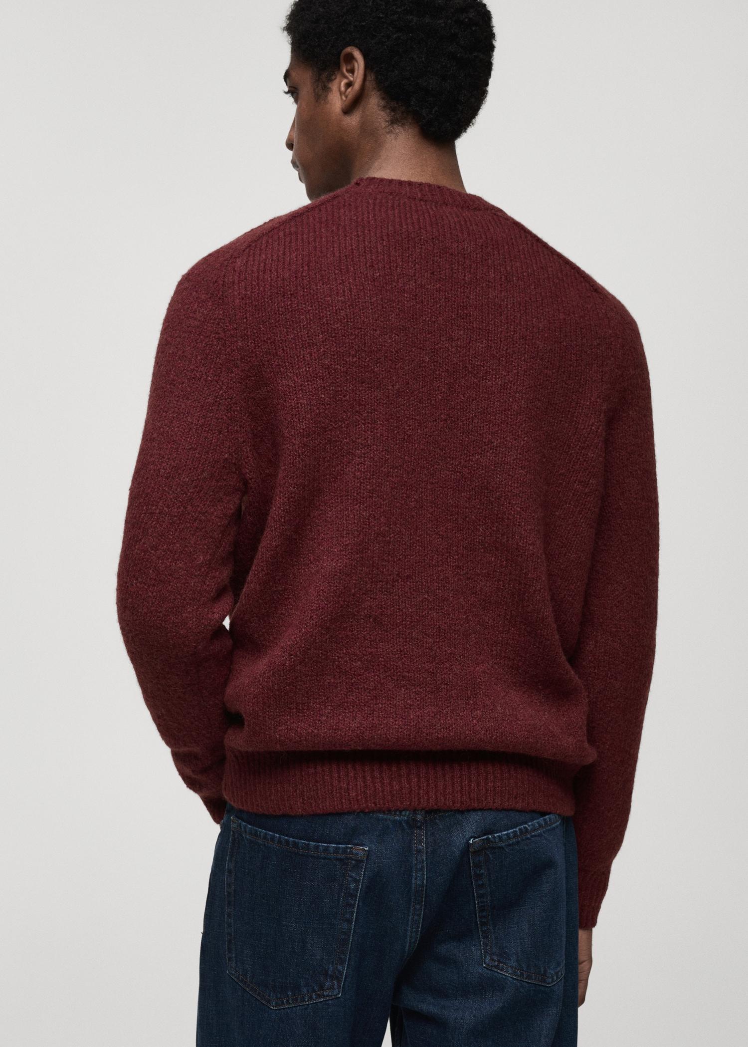 Wool and cotton-blend knitted sweater - Men | MANGO USA Product Image