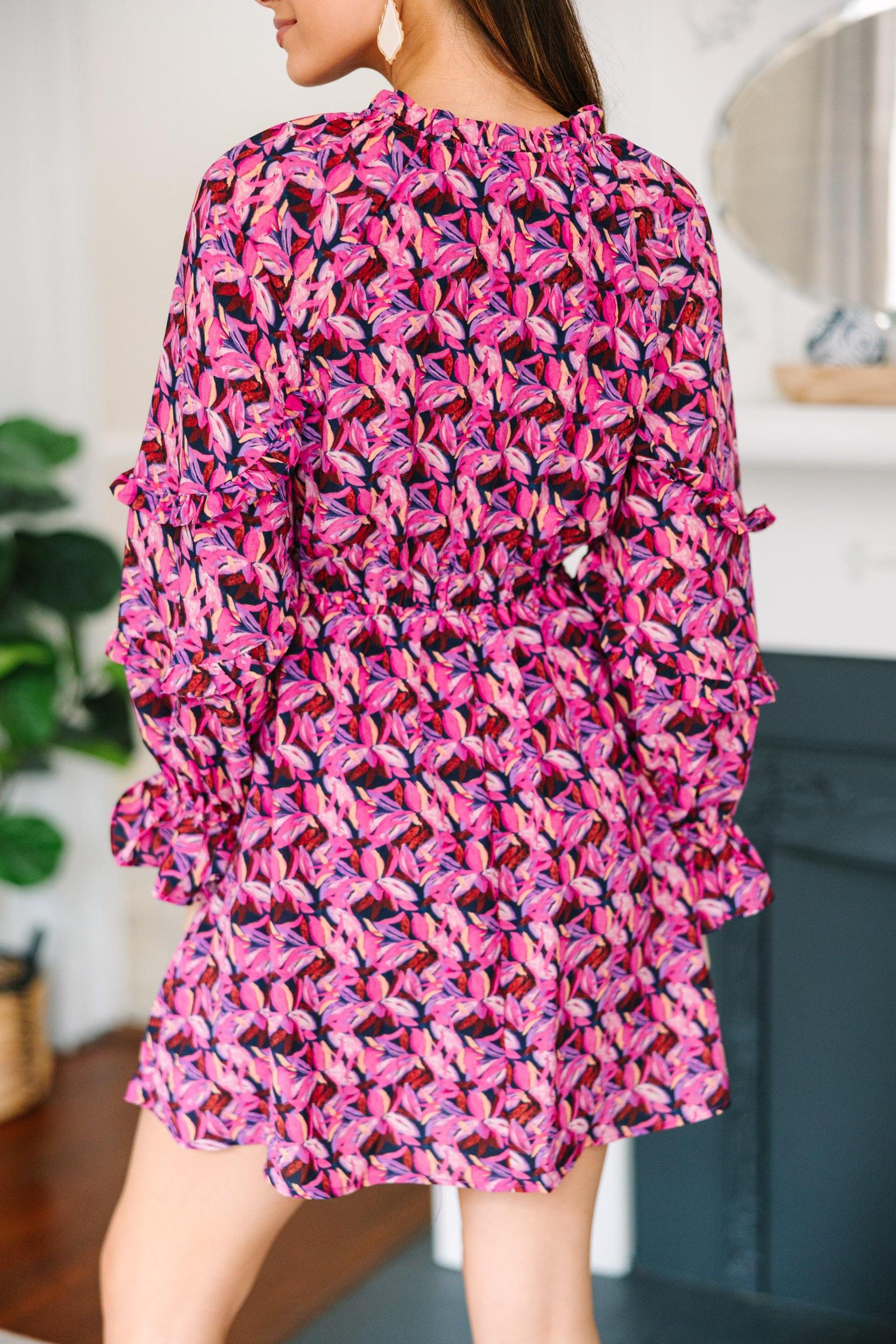 Sweet New Days Orchid Purple Abstract Dress Female Product Image