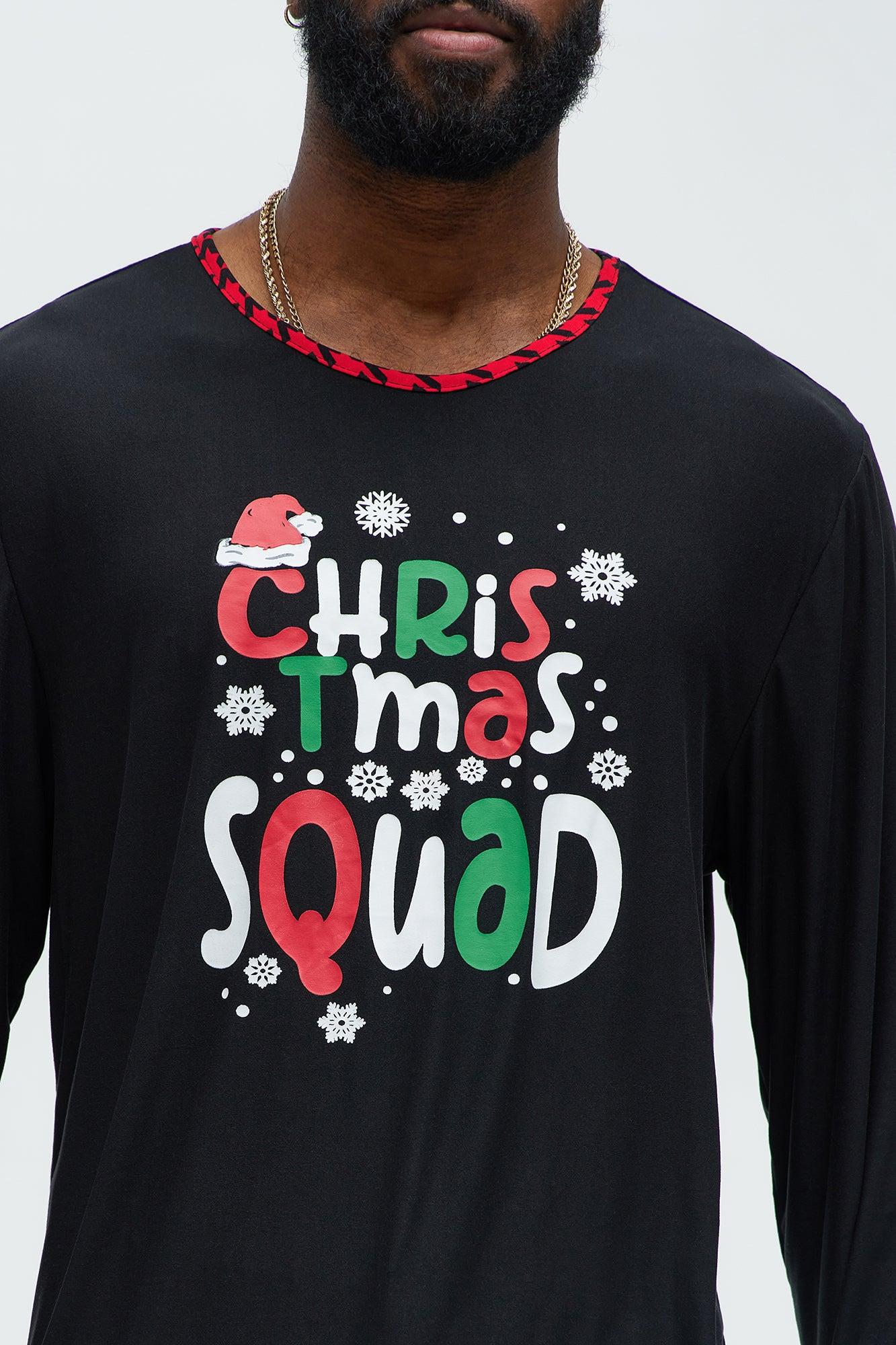 Christmas Squad Holiday PJ Set - Black/Red Product Image