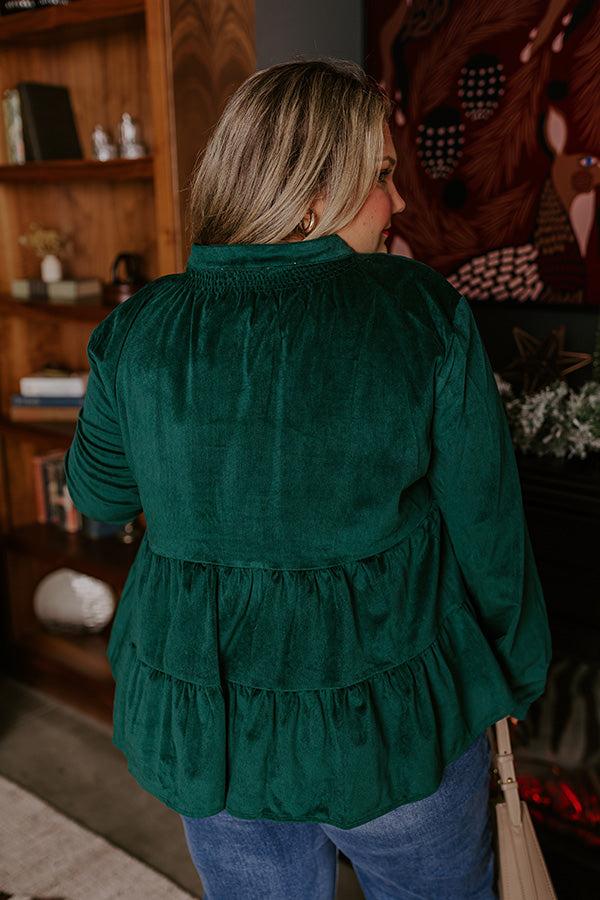 Sonoma Sways Shift Top in Hunter Green Curves Product Image