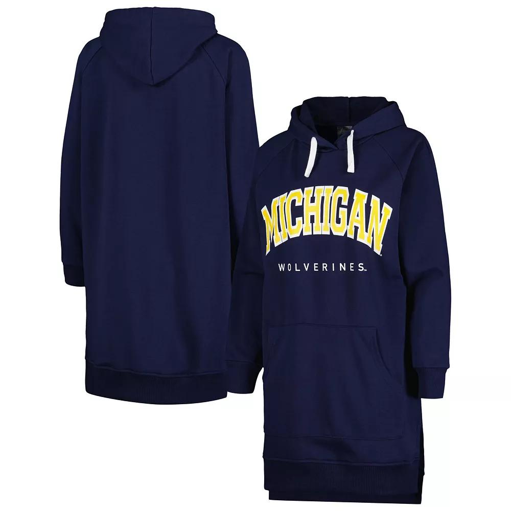 Women's Gameday Couture Navy Michigan Wolverines Take a Knee Raglan Hooded Sweatshirt Dress, Size: Small, Blue Product Image