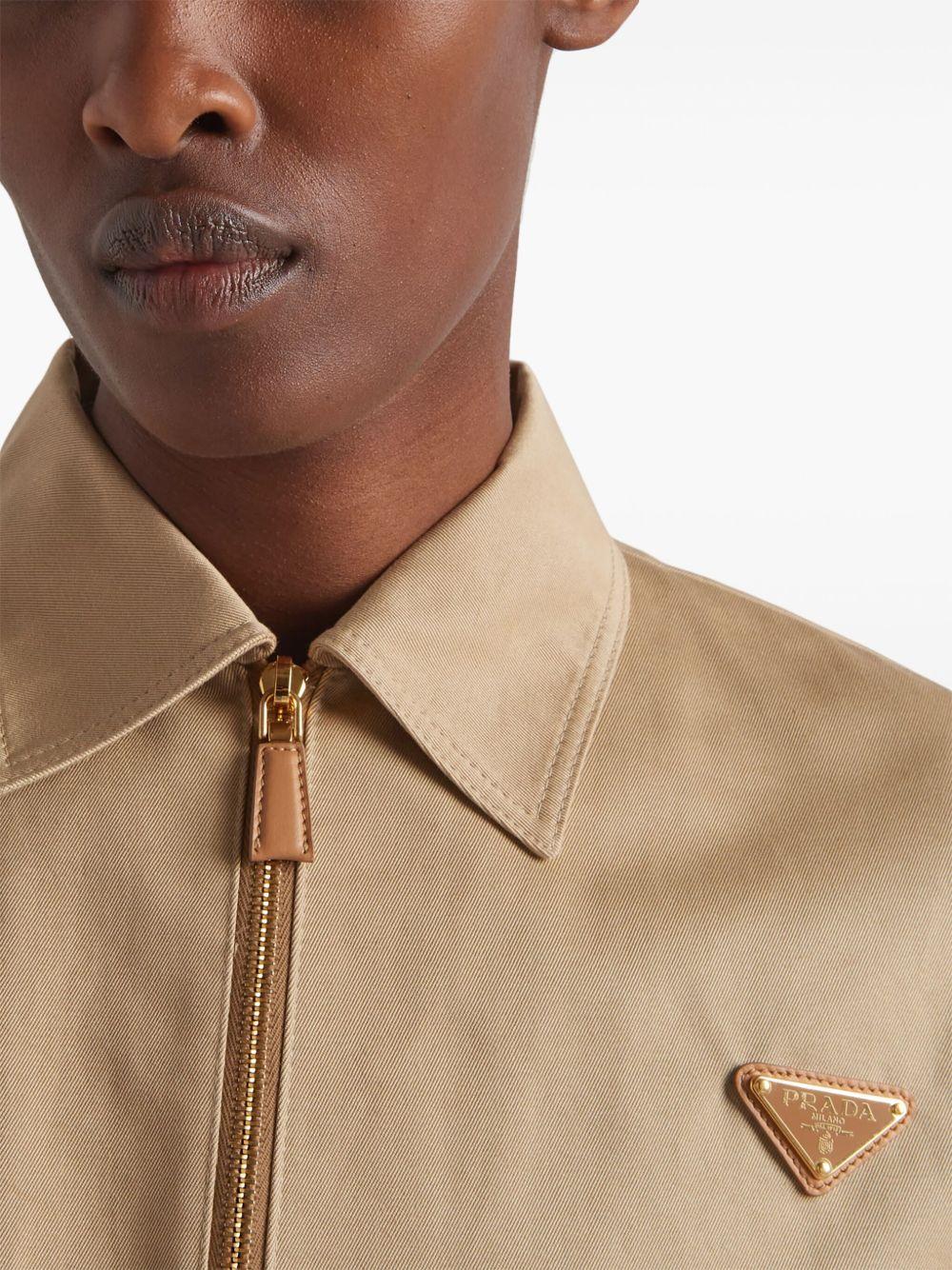 triangle-logo cropped jacket Product Image