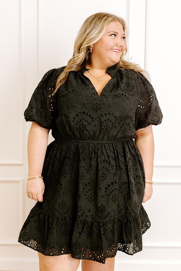 Mimosa Toast Eyelet Mini Dress Curves Product Image
