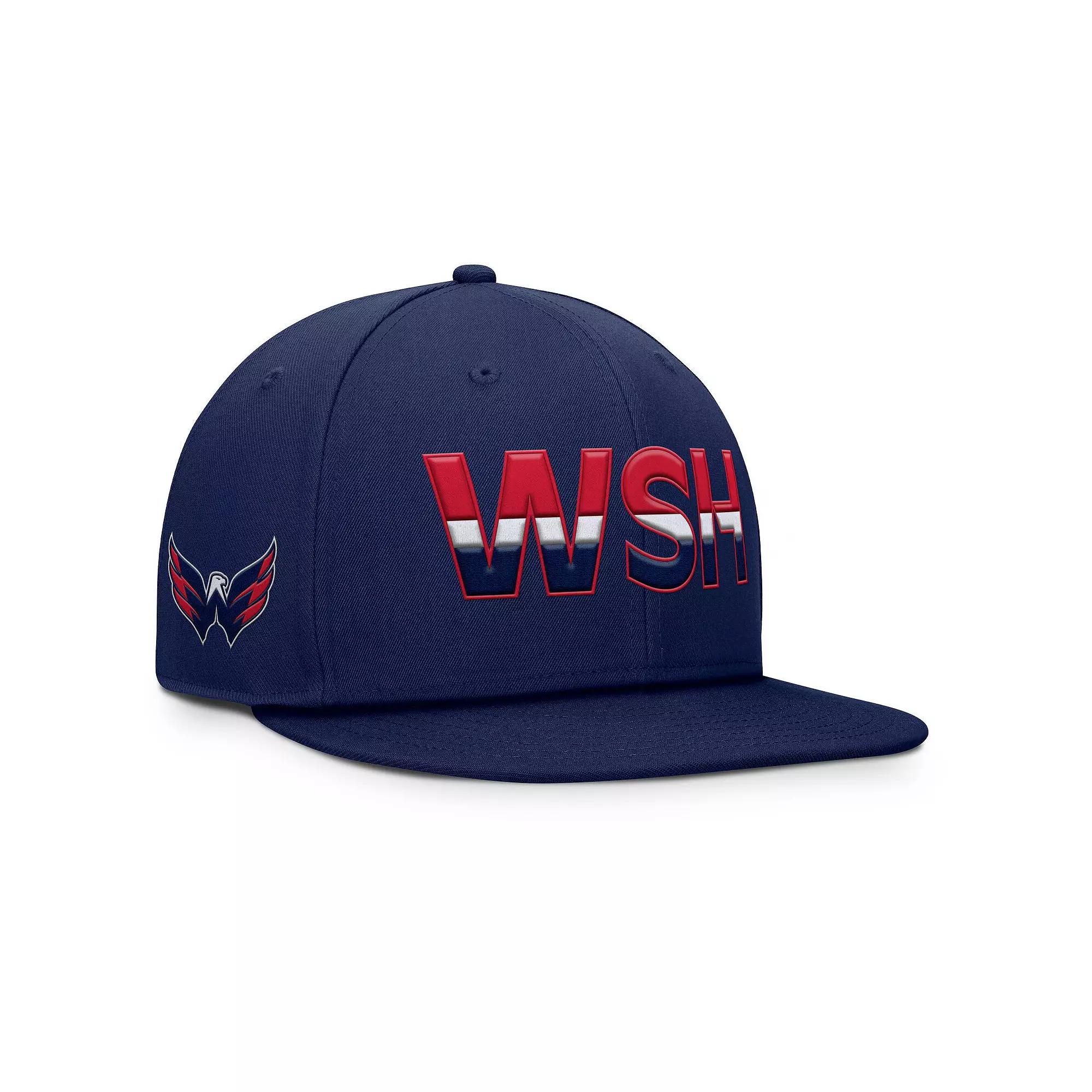 Men's Fanatics Navy Washington Capitals Authentic Pro Rink Snapback Hat, Blue Product Image