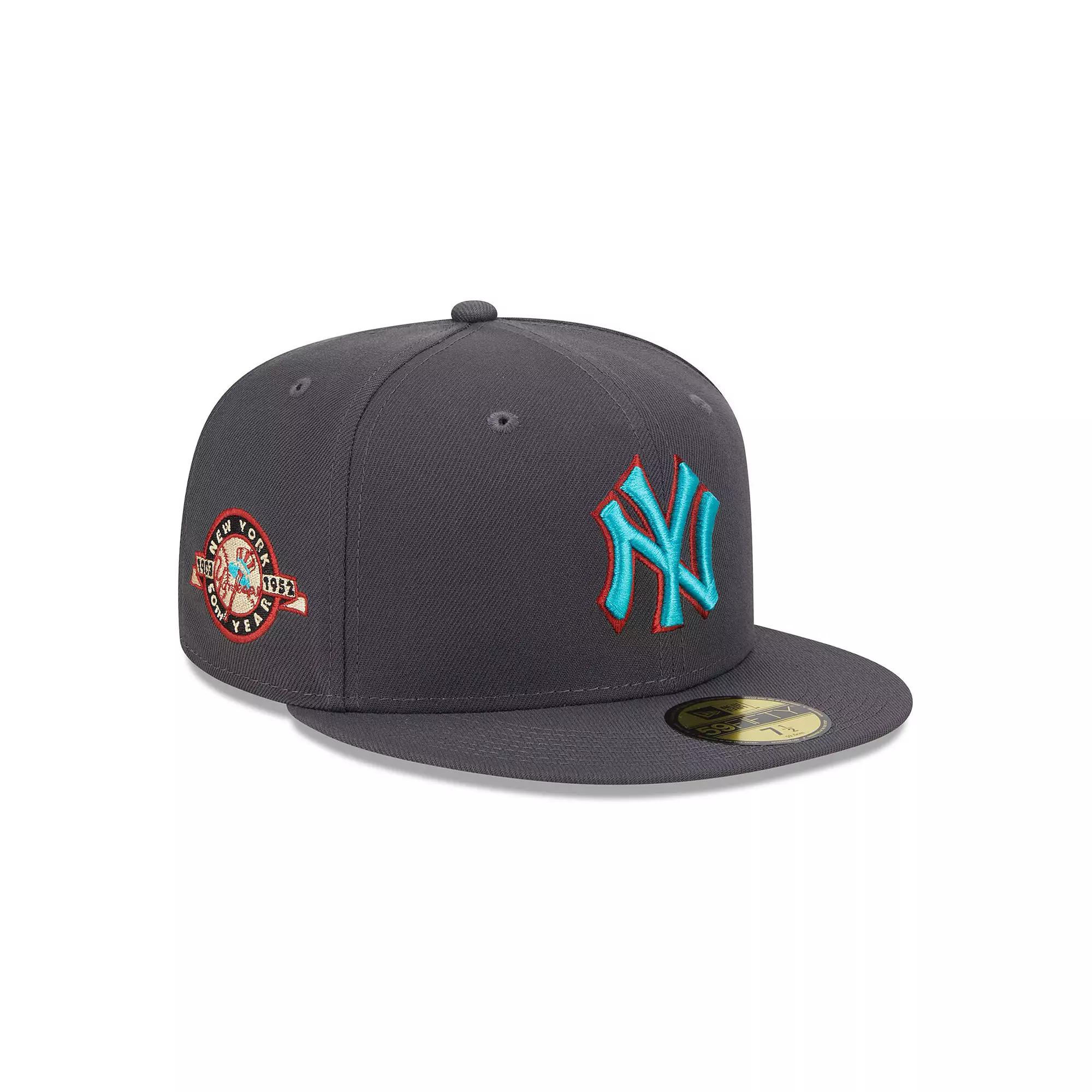Mens New Era Graphite New York Yankees Print Undervisor 59FIFTY Fitted Hat Product Image