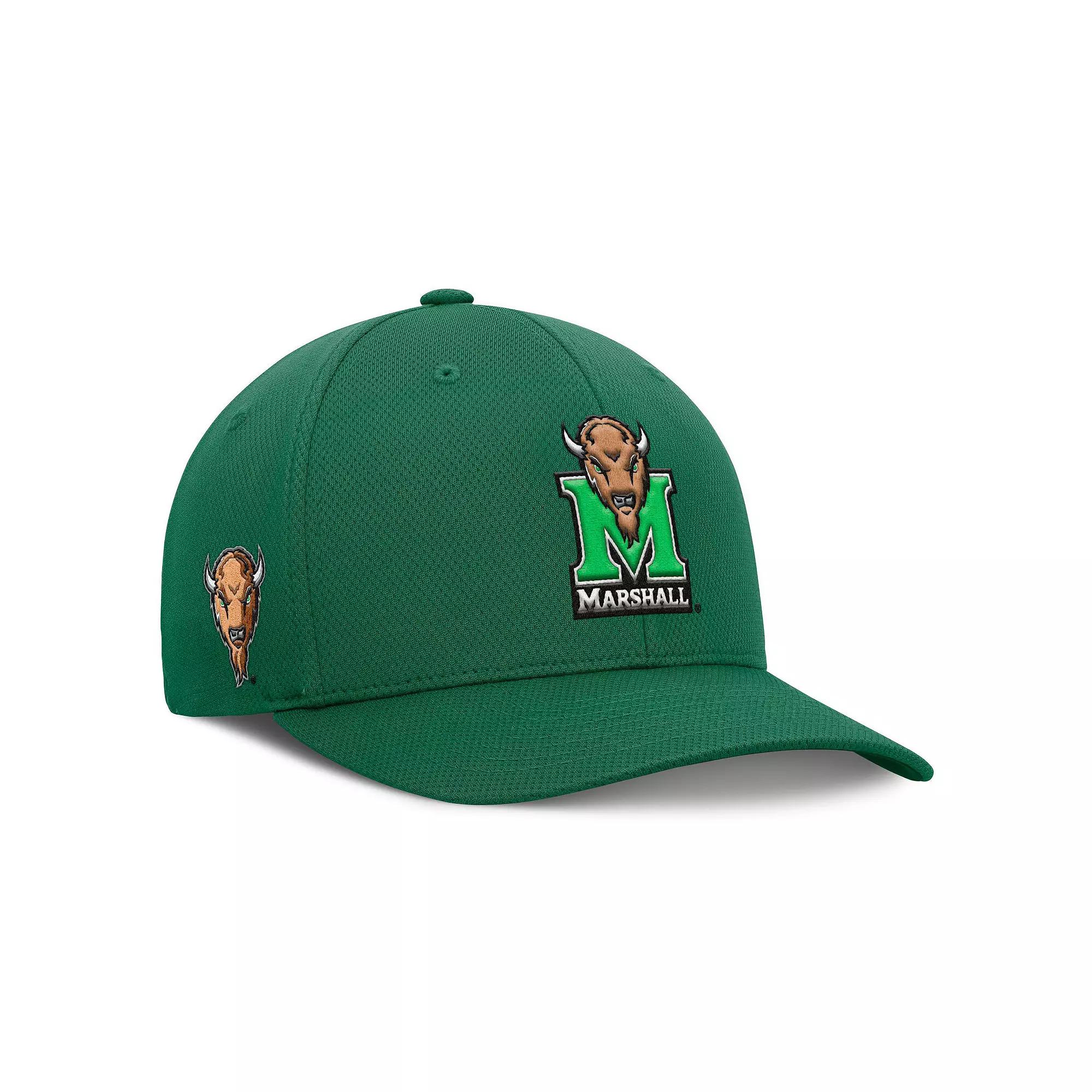 Men's Top of the World Kelly Green Marshall Thundering Herd Reflex Flex Hat, Size: Medium/Large Product Image