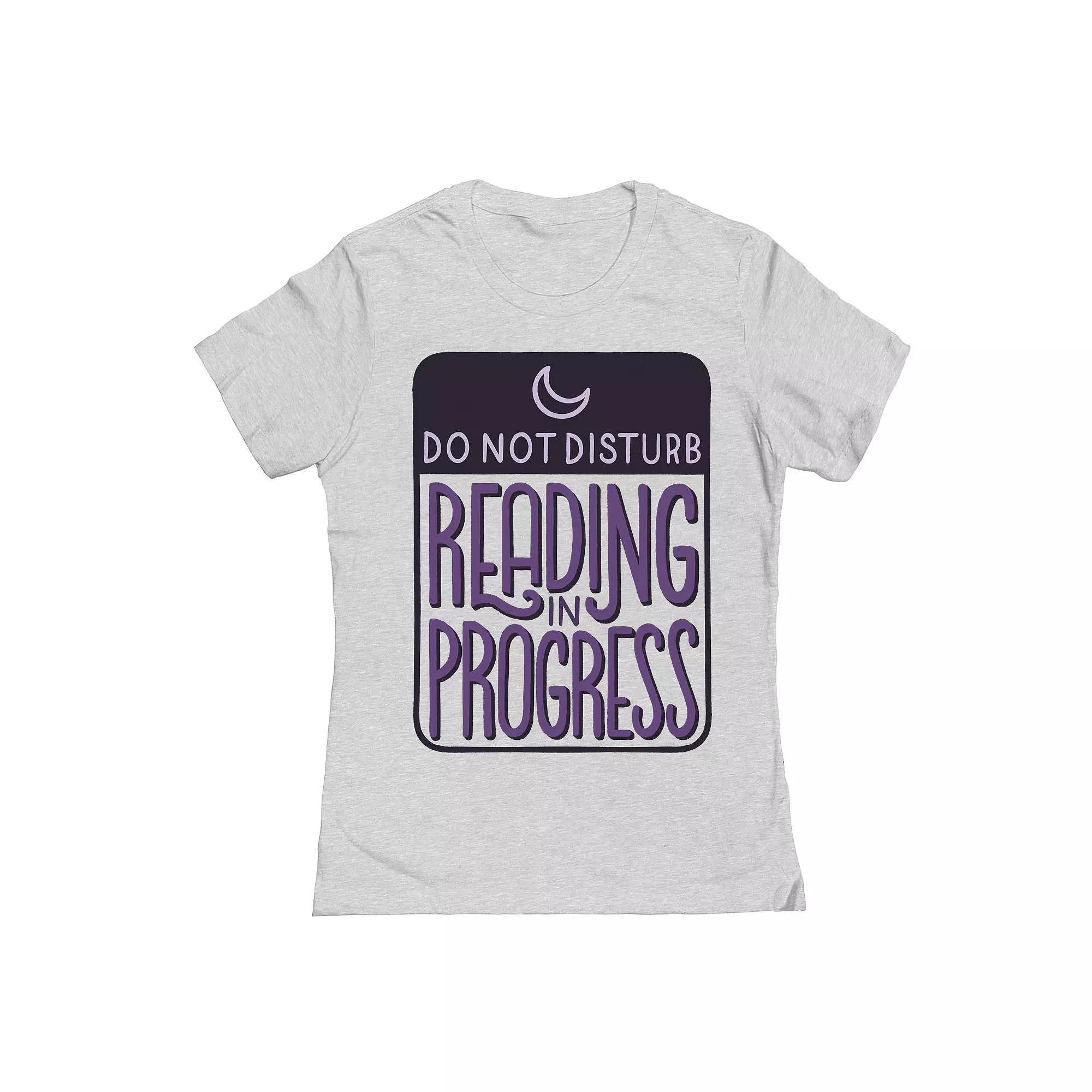 Junior's Threadless Reading in Progress Graphic Tee, Women's, Size: Small, Grey Gray Product Image
