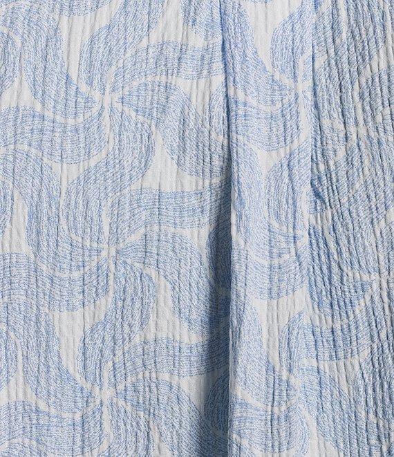 Rowm Short Sleeve Seersucker Swirl Print Shirt Product Image