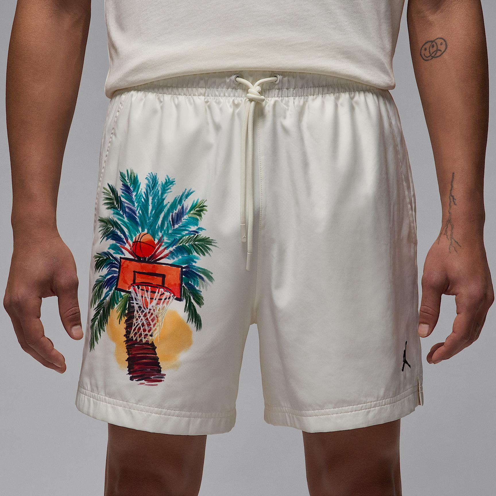 Jordan Mens Jordan Essential SMR PK LBR NY Shorts - Mens Sail/Black Product Image