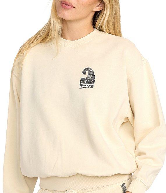 Billabong Sun Wave Livin' Kendal Iconic Wave Back Graphic Brushed Fleece Sweatshirt Product Image