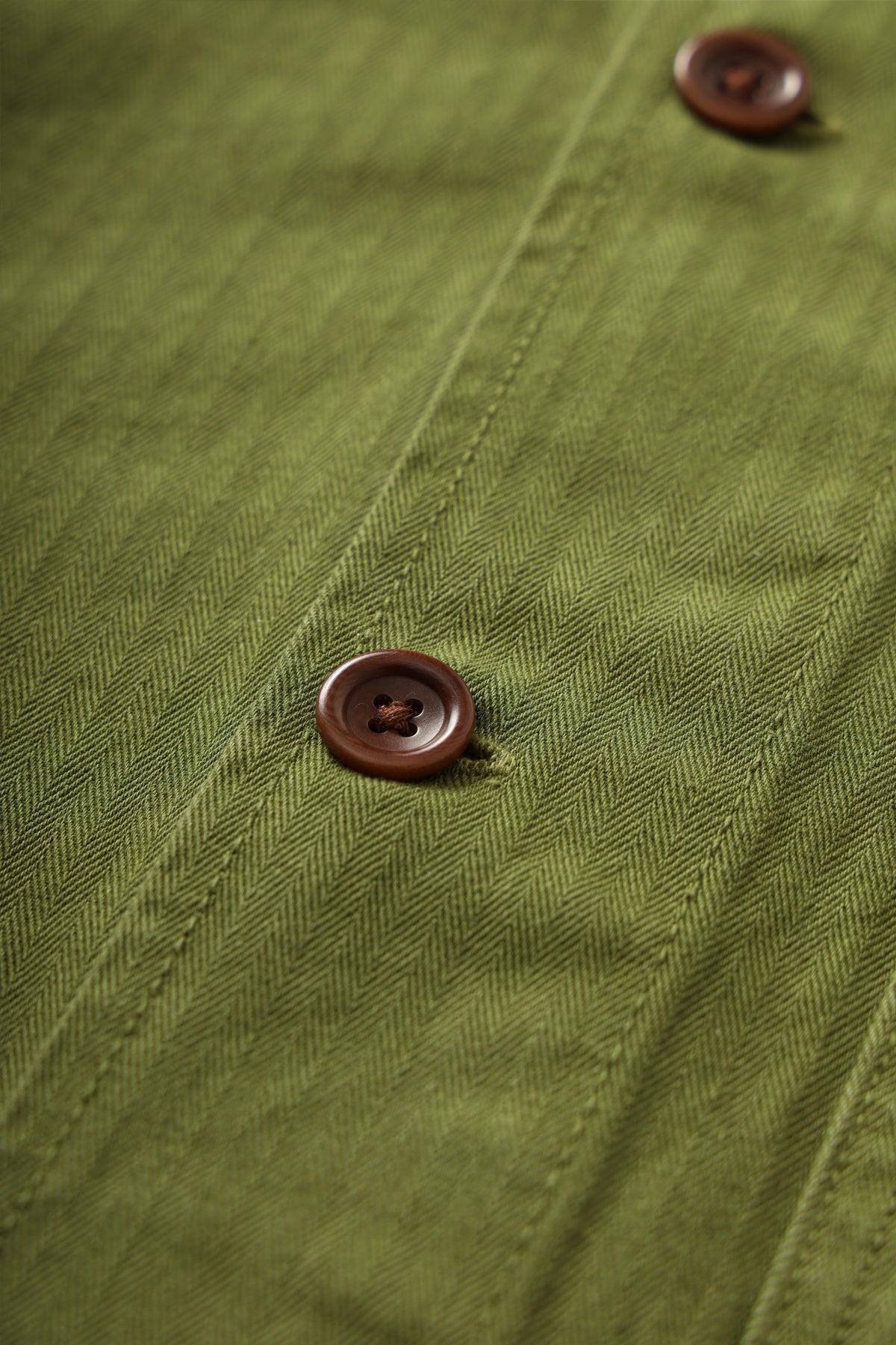 Herringbone Front Of House Jacket - Pesto Product Image
