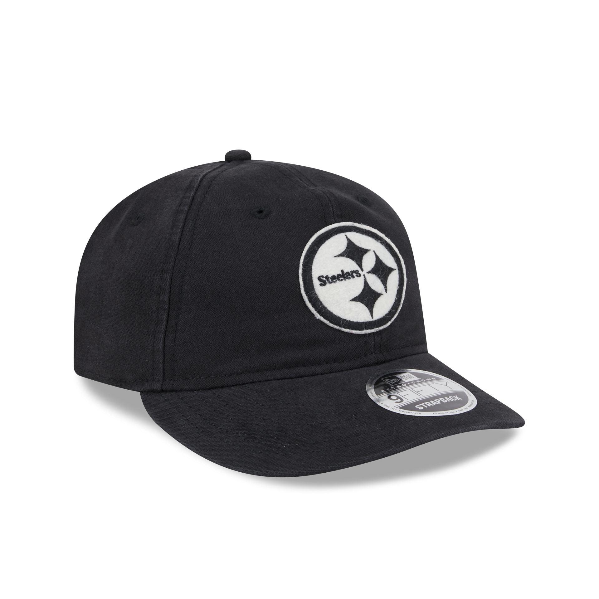 Pittsburgh Steelers Canvas Felt Retro Crown 9FIFTY Strapback Hat Male Product Image