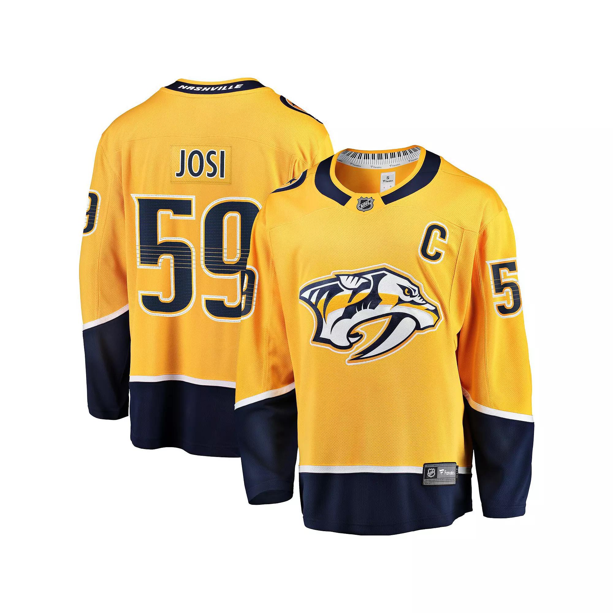 Men's Fanatics Roman Josi Gold Nashville Predators Home Breakaway Jersey,  Product Image