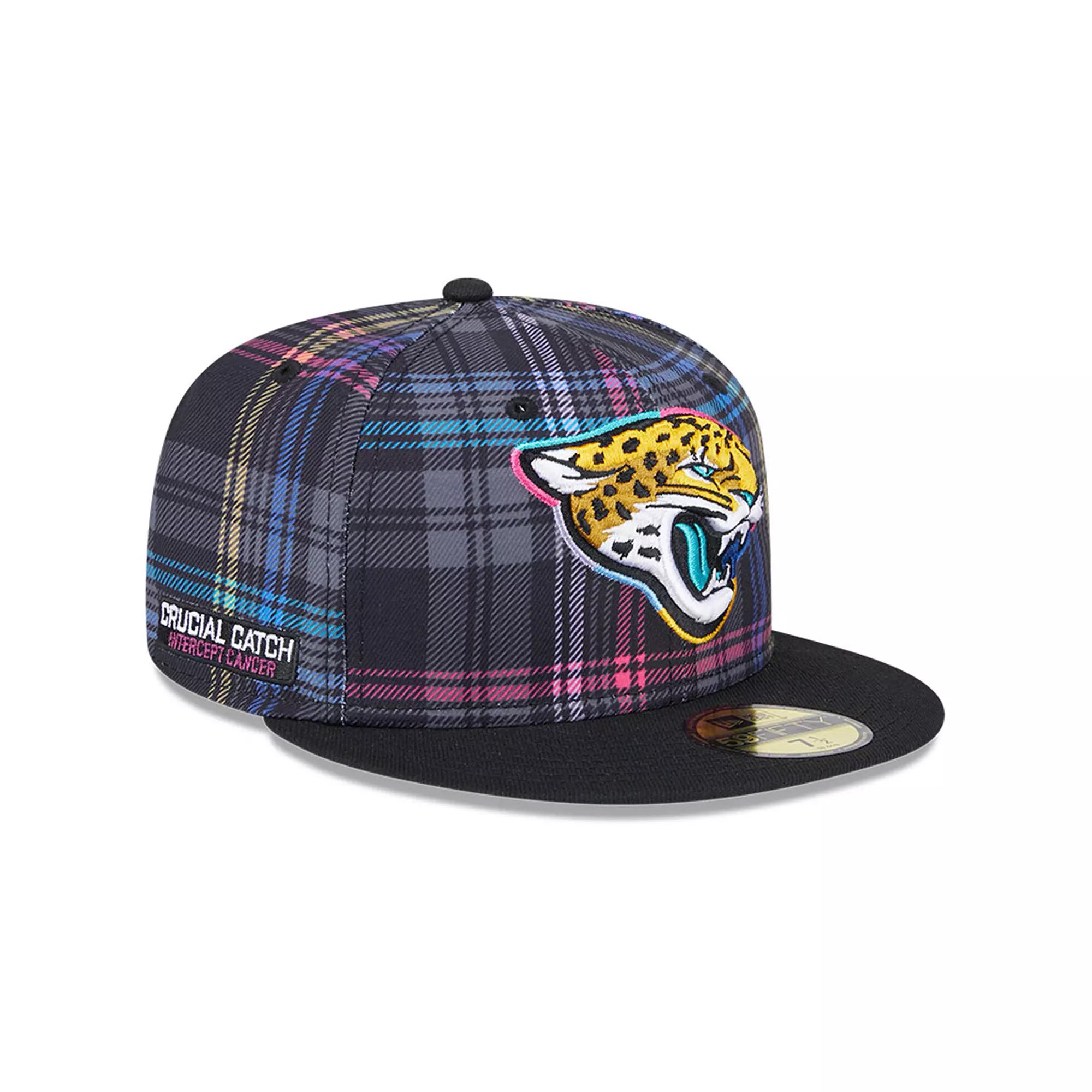 Men's New Era Black Jacksonville Jaguars 2024 NFL Crucial Catch Plaid 59FIFTY Fitted Hat,  Product Image