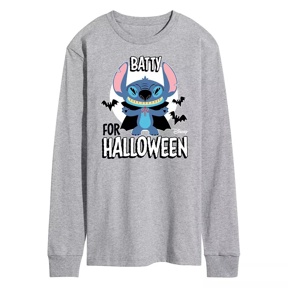 Disney's Lilo & Stitch Men's Batty For Halloween Long Sleeve Tee,  Product Image