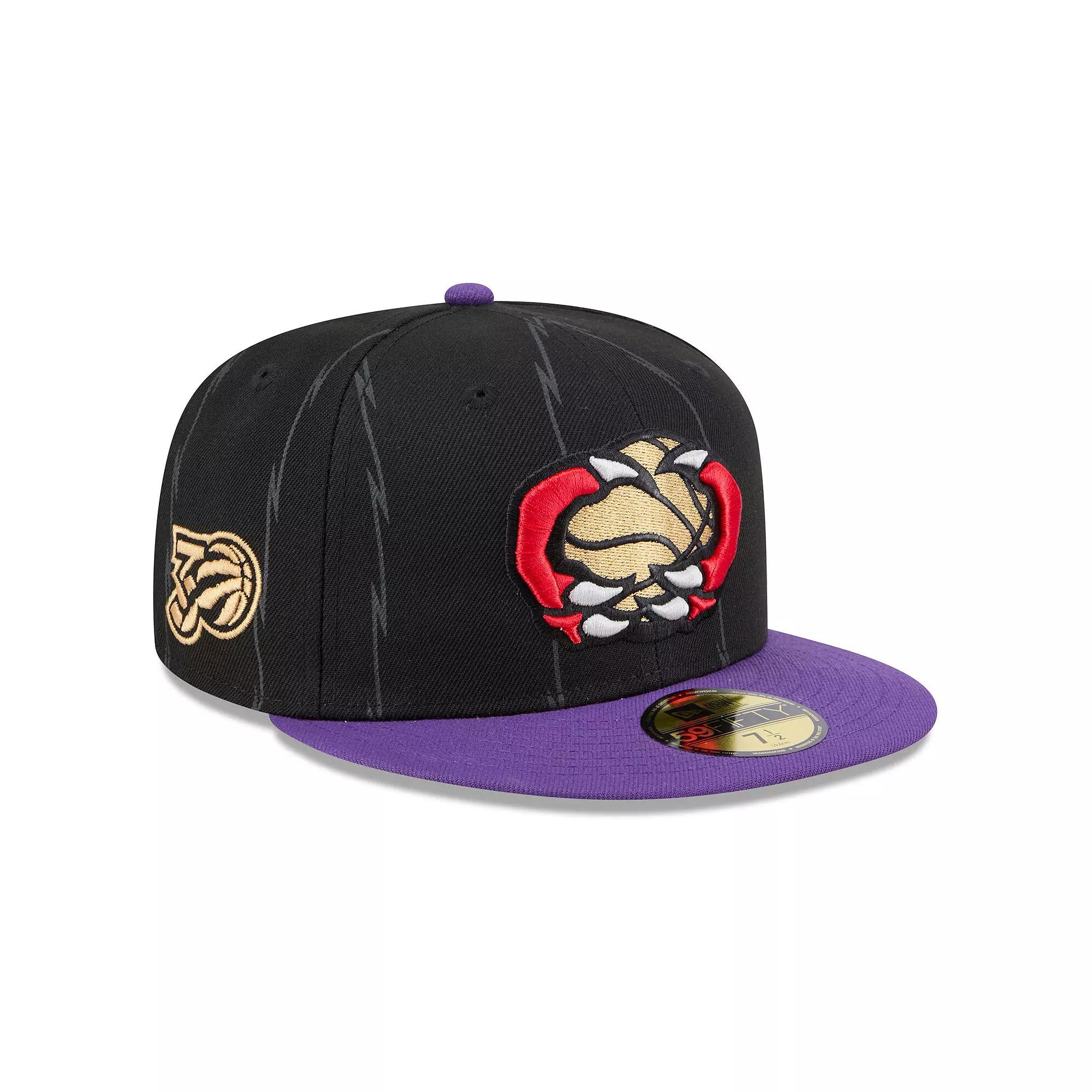 Men's New Era  Black Toronto Raptors 2024/25 City Edition 59FIFTY Fitted Hat, Size: 7 1/4, Rpt Black Product Image