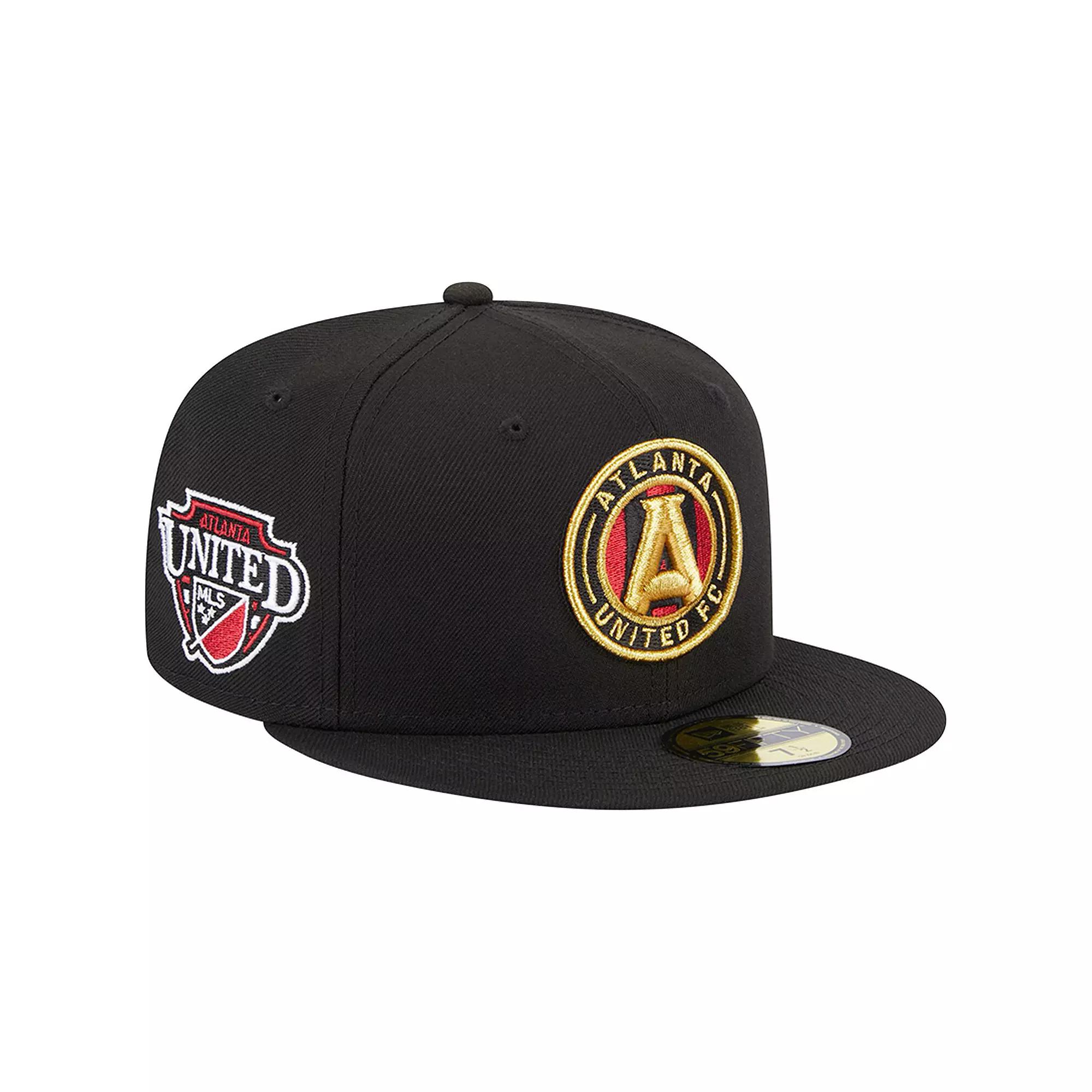 Men's New Era Black Atlanta United FC Patch 59FIFTY Fitted Hat, Size: 7 1/4, Atu Black Product Image