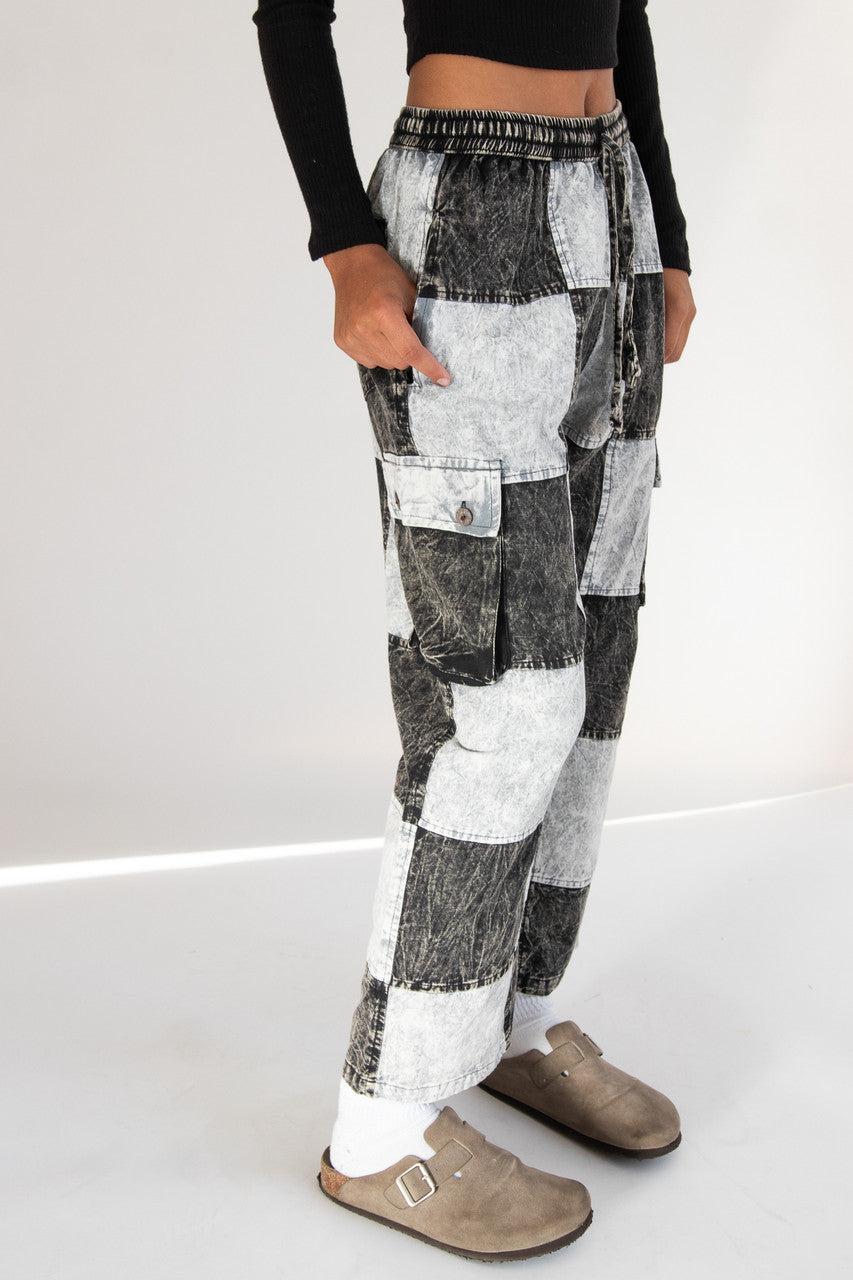Checker Patchwork Pants Product Image