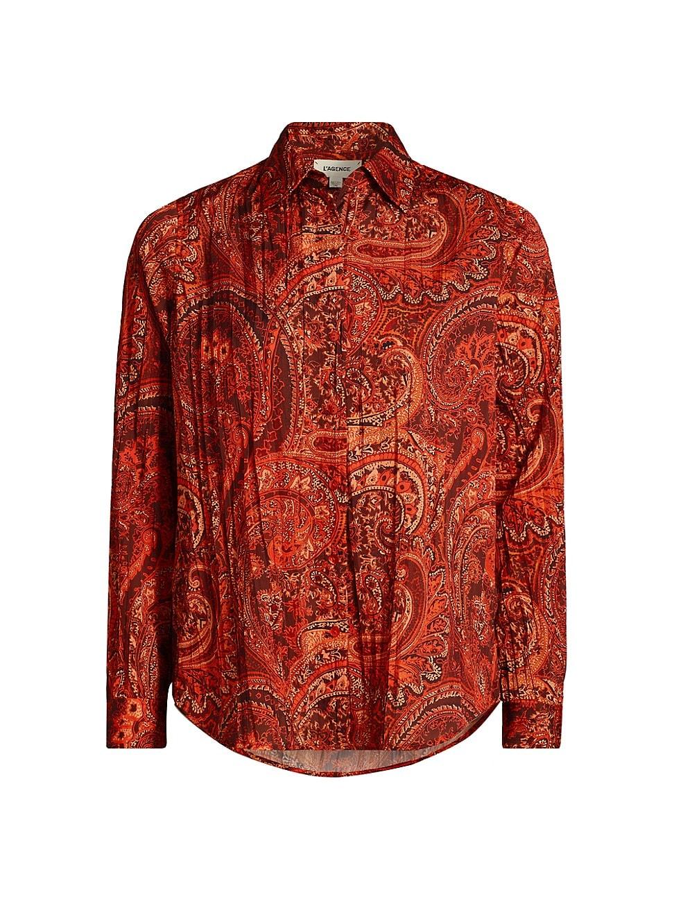 Womens Argo Paisley Satin Blouse Product Image