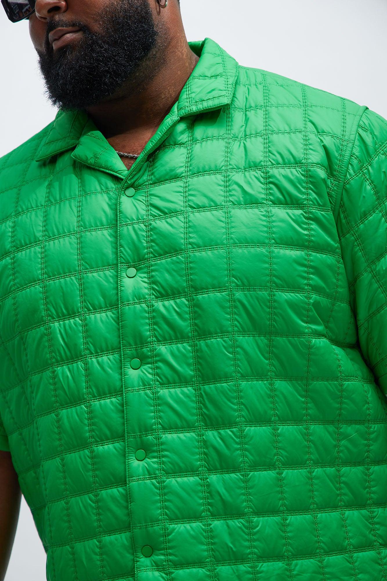 Othello Quilted Nylon Shirt - Green Product Image