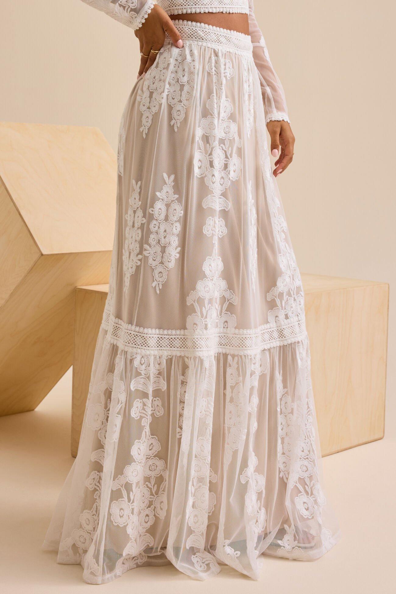 Arissa Embroidered Maxi Skirt Product Image