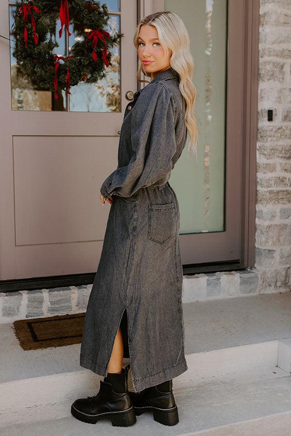 City Chic Denim Midi in Vintage Black Product Image