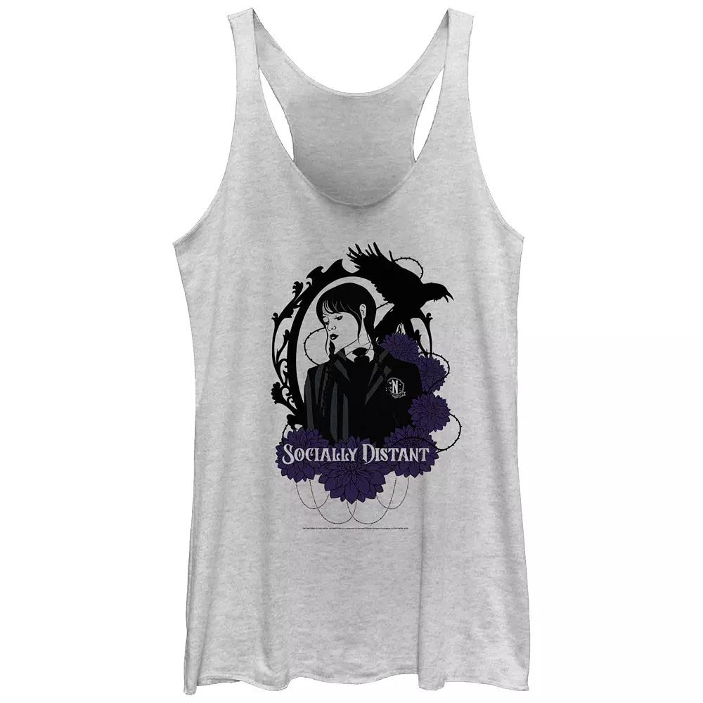 Juniors' Wednesday Socially Distant Tank Top, Girl's,  Product Image